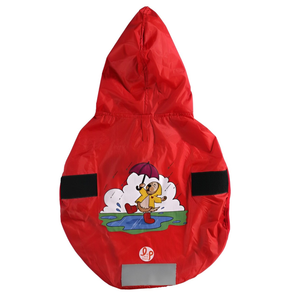 Just Wanna Have Fun Printed Raincoat for Dogs by Lana Paws (Red) image 2
