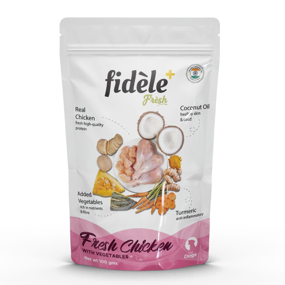 Fidele Plus Fresh Chicken with Vegetables Dog Wet Food image 2