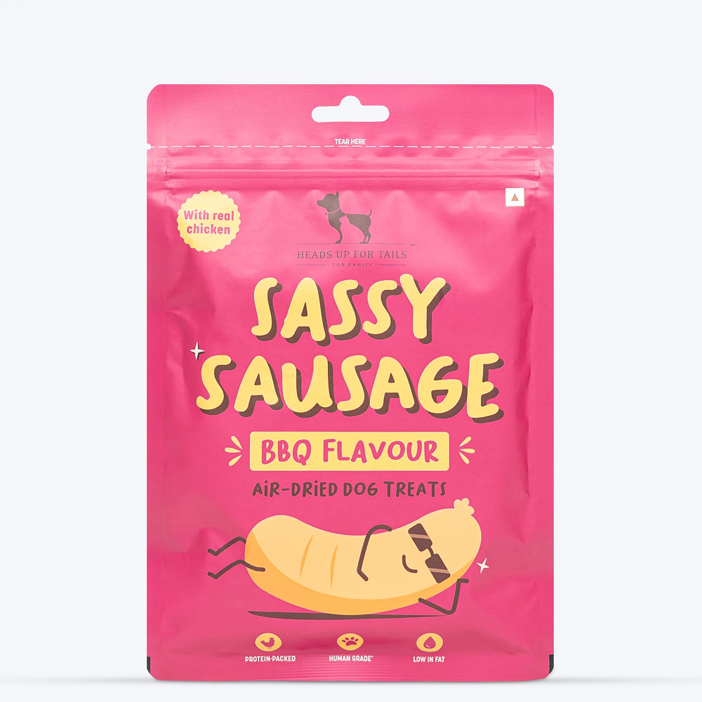 HUFT Sassy Sausage BBQ with Real Chicken Air Dried Treats for Dogs