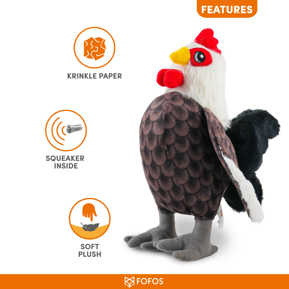 Barkbutler x Fofos Plush Rooster Toys for Dogs image 6