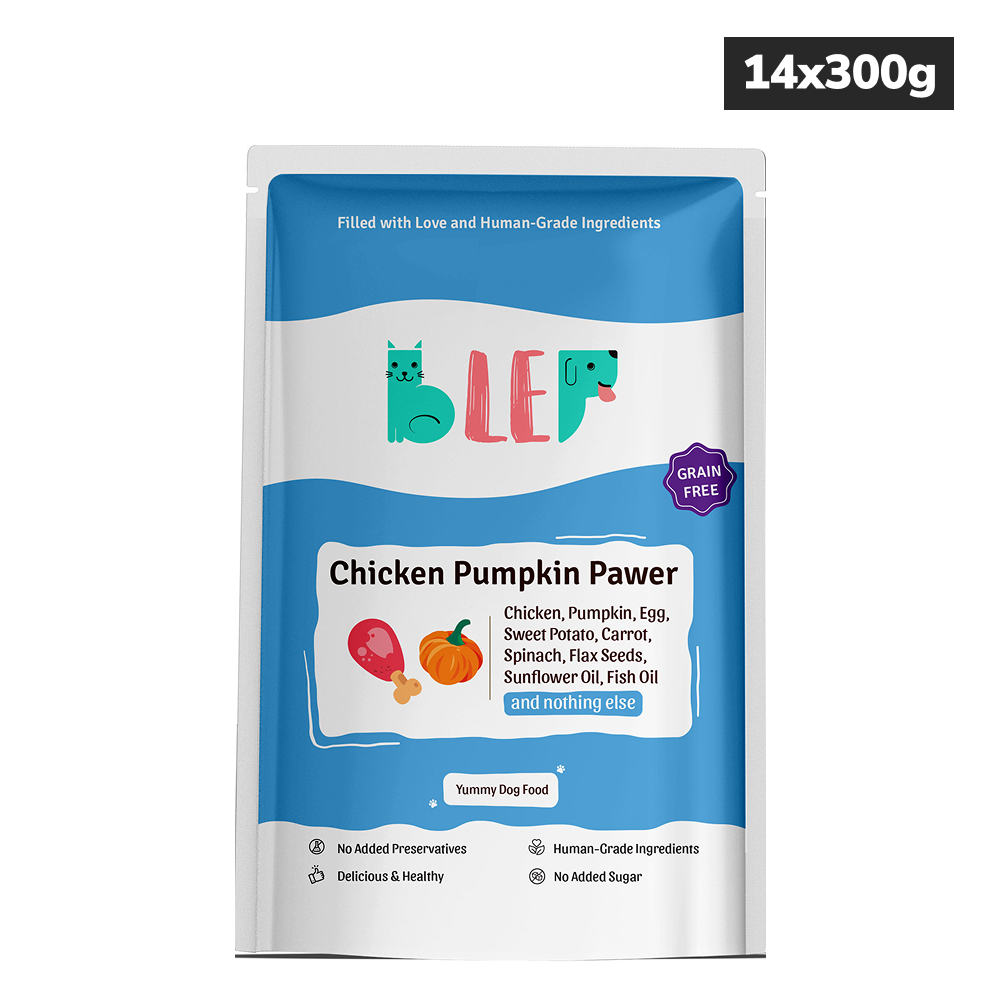 BLEP Chicken & Pumpkin Pawer Dog Wet Food (300g) image 7