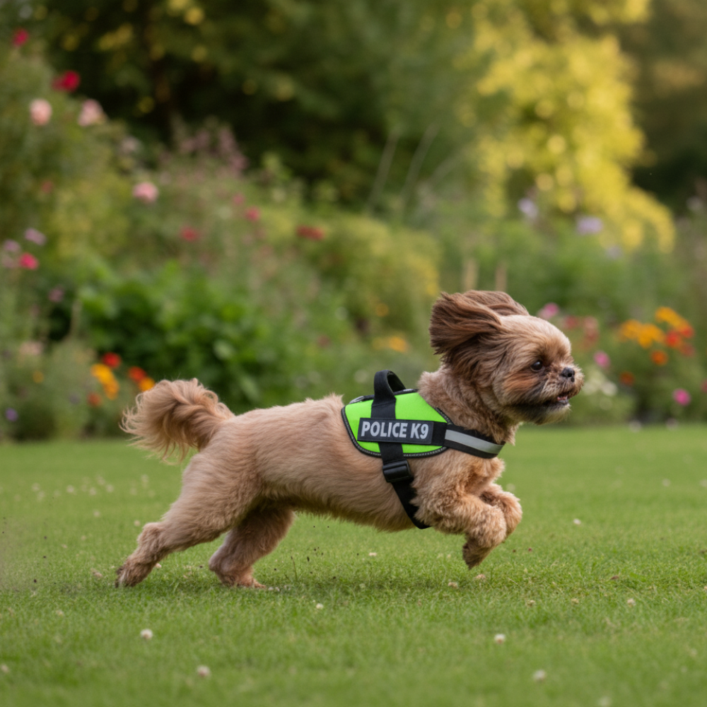 Skatrs Police K9 Harness for Dogs (Neon Green) image 3