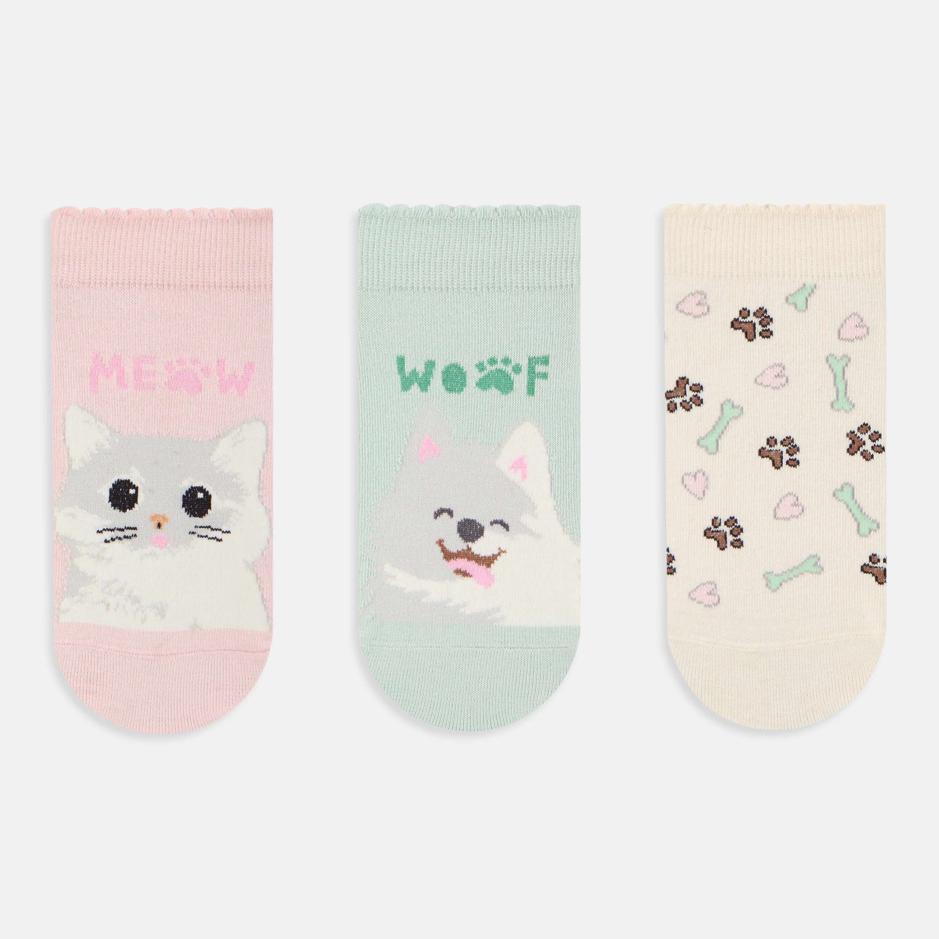 SocksXpress Limited Edition Pet Lover Themed Ankle Socks for Women (Pack of 3) image 1
