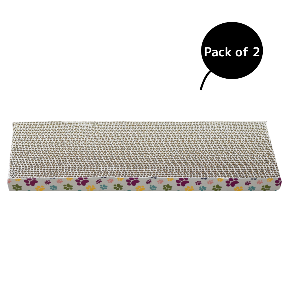 Skatrs Wide Block Corrugated Cardboard Cat Scratcher for Kittens with 2g Premium Catnip Free image 5
