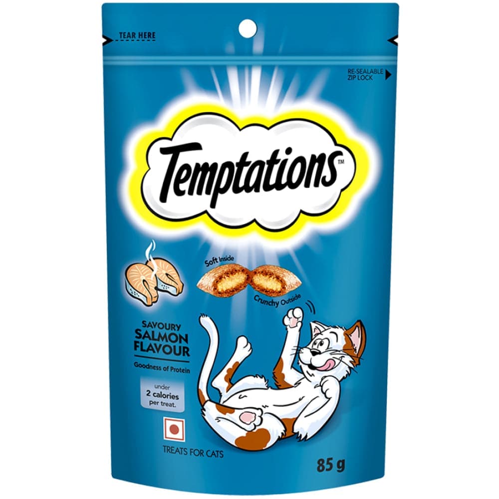 Temptations Savoury Salmon, Seafood Medley and Tasty Chicken Flavour Cat Treats Combo image 2