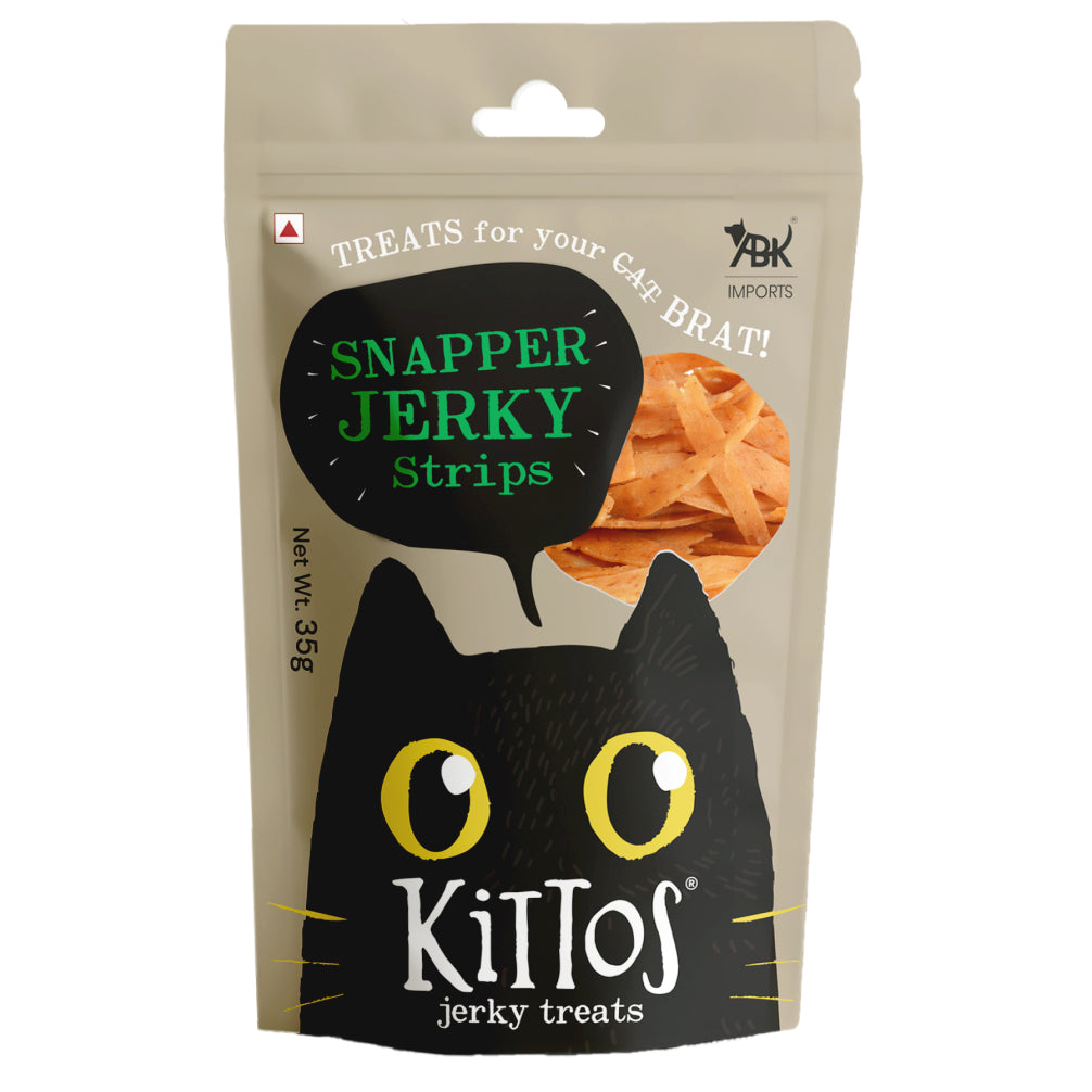 Kittos Purr Fect Snapper Jerky Strips Cat Treats