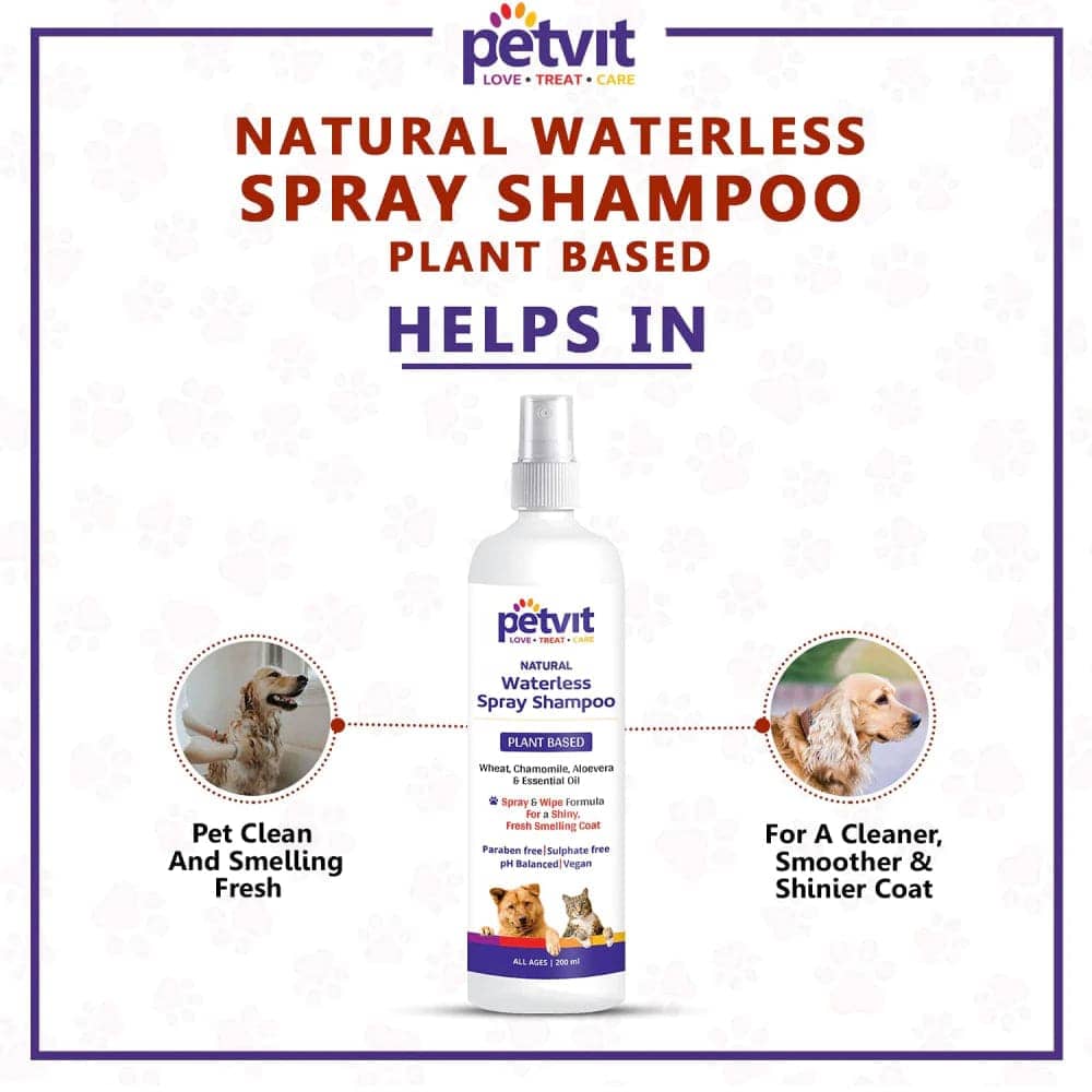 Petvit Plant Based Natural Waterless Shampoo for Dogs image 5