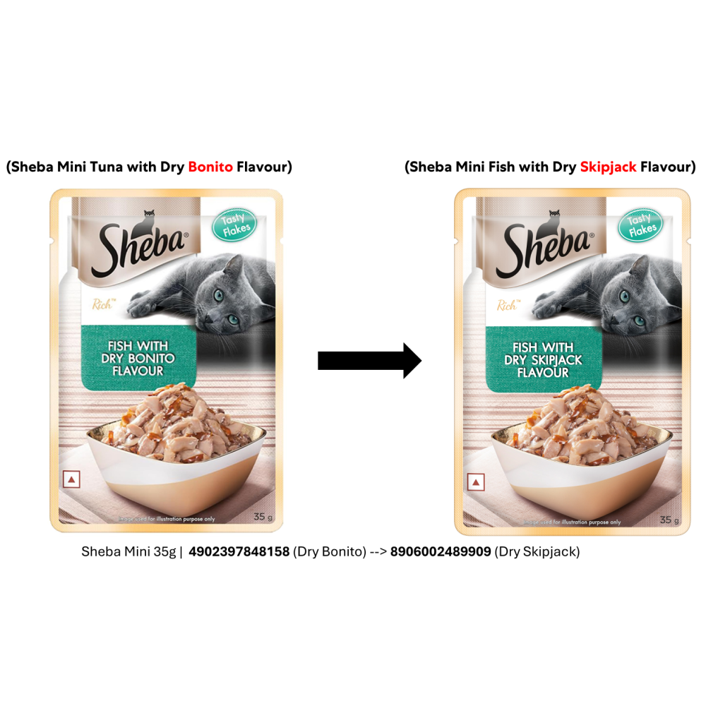 Sheba Fish with Dry Bonito or Skipjack Flake Premium Cat Wet Food and Chicken Flavour Irresistible All Life Stage Cat Dry Food Combo image 2