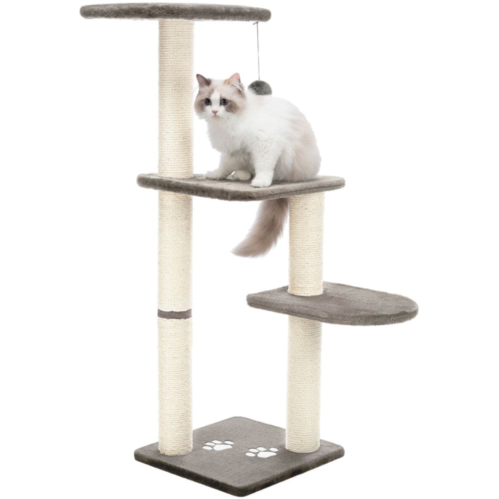 Trixie Altea Scratching Wave on Post with Paw Print for Cats (White/Grey) image 9