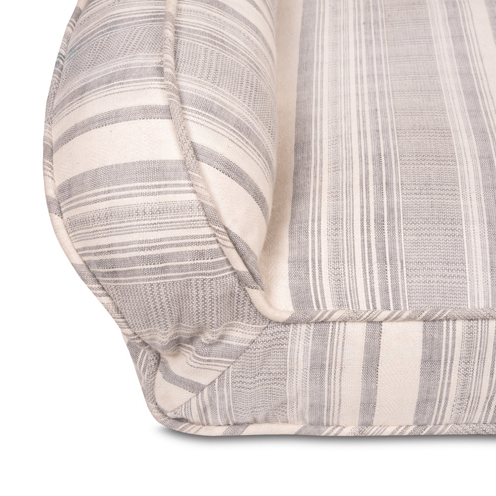 Pawpourri Vintage Sofa Striped Bed for Dogs and Cats (Grey) image 2