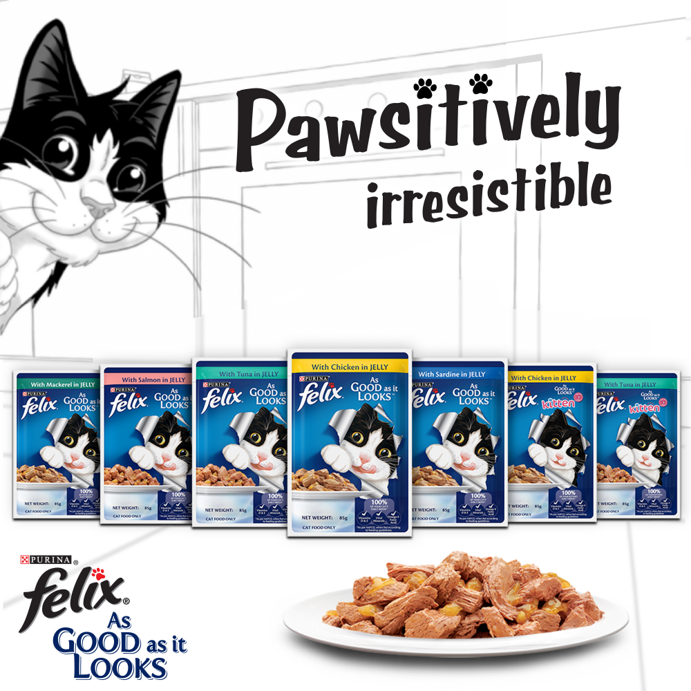 Purina Felix with Sardine in Jelly Complete and Balanced Adult Cat Wet Food image 3