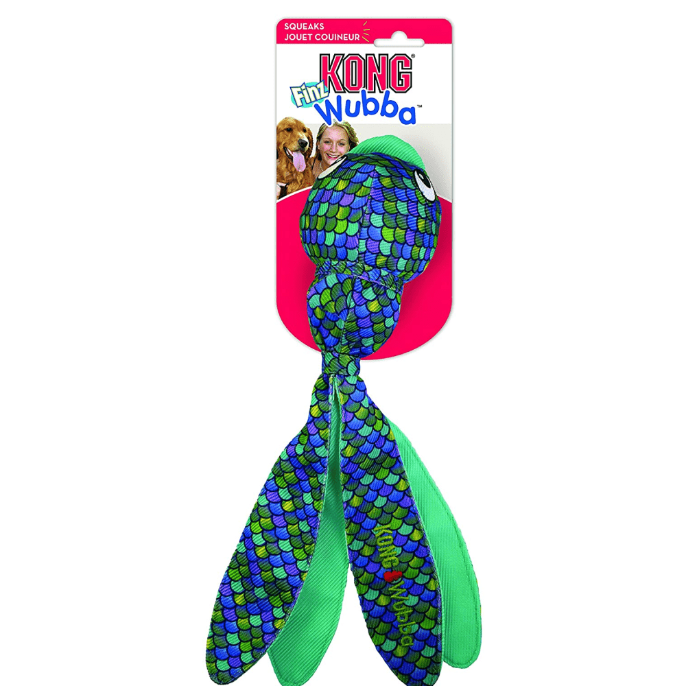 Kong Wubba Finz Toy for Dogs (Blue) | For Medium Chewers image 3