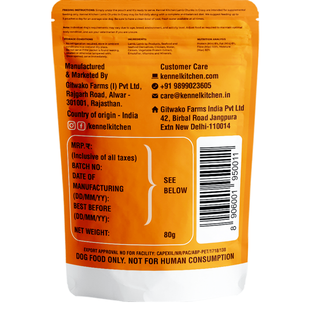 Kennel Kitchen Lamb Chunks in Gravy and Chicken Chunks in Gravy Adult and Puppy Dog Wet Food (All Life Stage) Combo image 7
