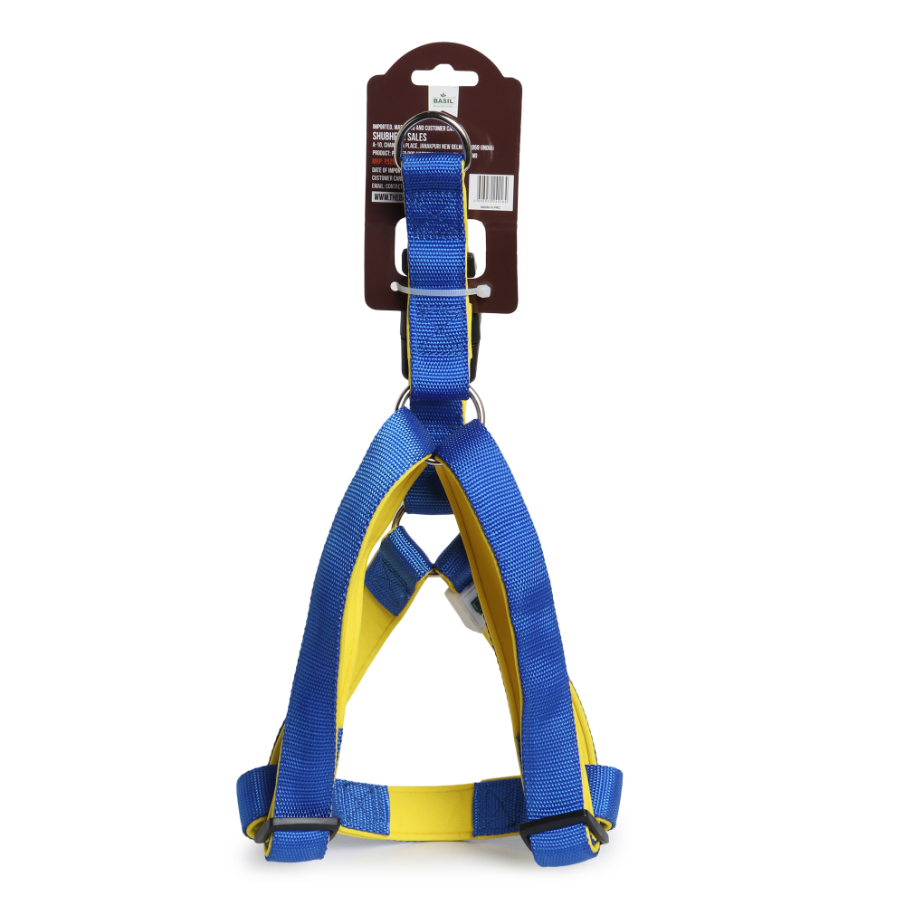 Basil Nylon Padded Adjustable Harness for Dogs (Blue) image 6