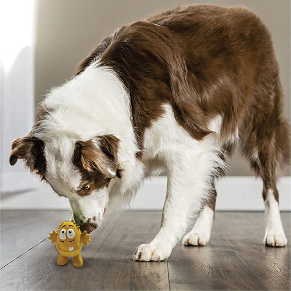 Goofy Tails Latex Monster Interactive Chew Toy for Dogs (Yellow) image 5