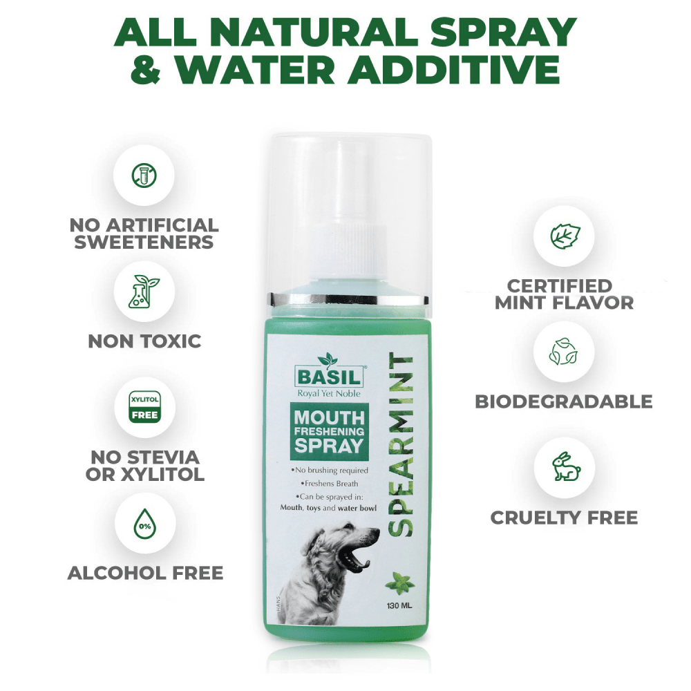 Basil Spearmint Mouth Spray for Dogs image 3