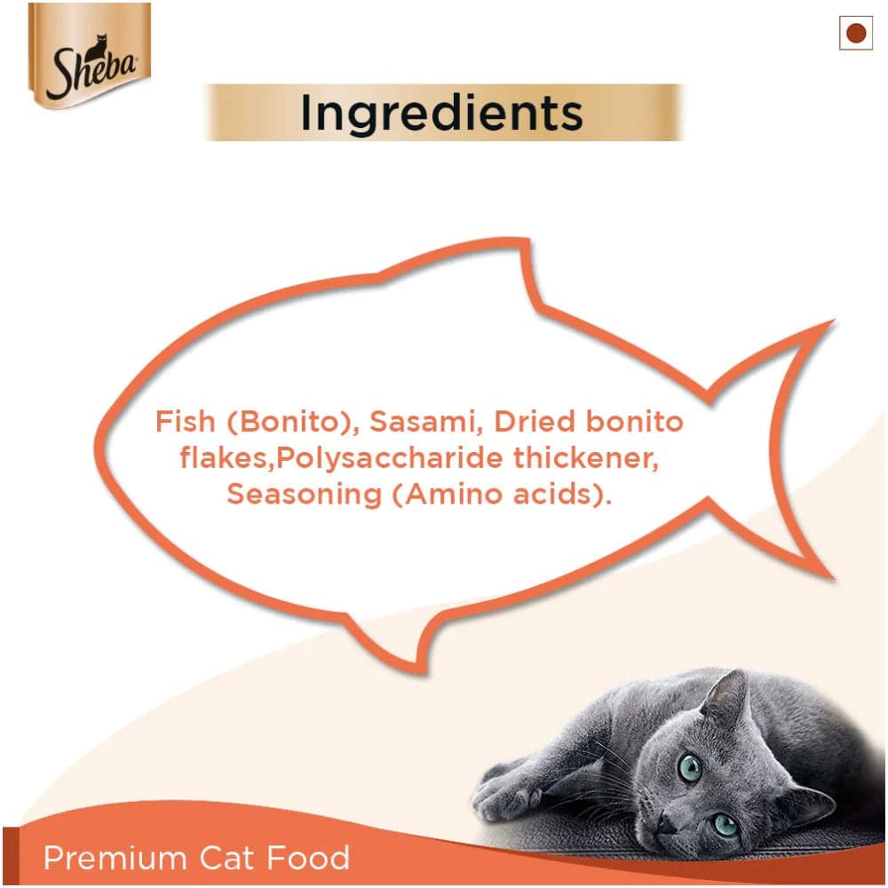 Sheba Fish with Sasami and Skipjack & Salmon Fish Mix Cat Wet Food Combo image 5