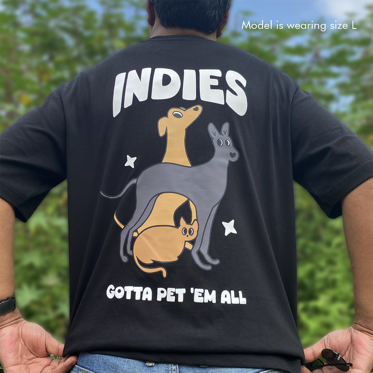 thePack Indie Merch Gotta Pet'em All Oversized T Shirt for Men and Women (Black) image 5
