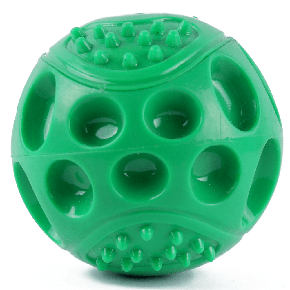 Goofy Tails Hard Squeaky Rubber Ball Toy and Dogsee Veda Shed Control Coconut Oil Shampoo for Dogs Combo image 2