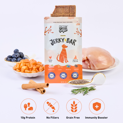 Homiee & Ginger Air Dried Grain Free Chicken Jerky Bar Dog Treats image 3