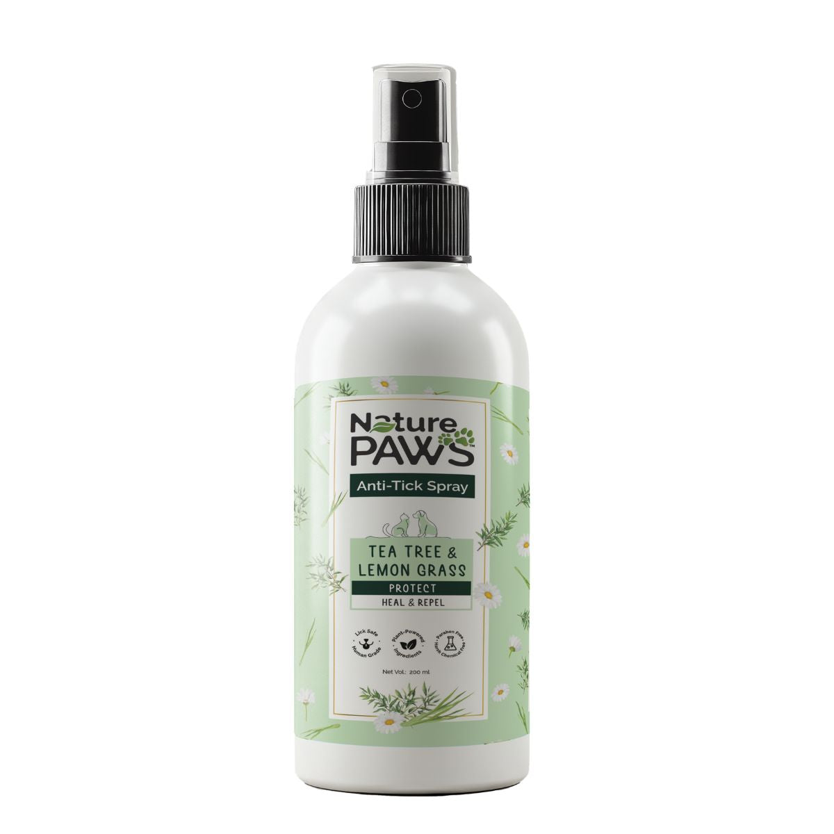 NaturePAWS Tea Tree & Lemon Grass Anti Tick & Flea Spray for Dogs & Cats