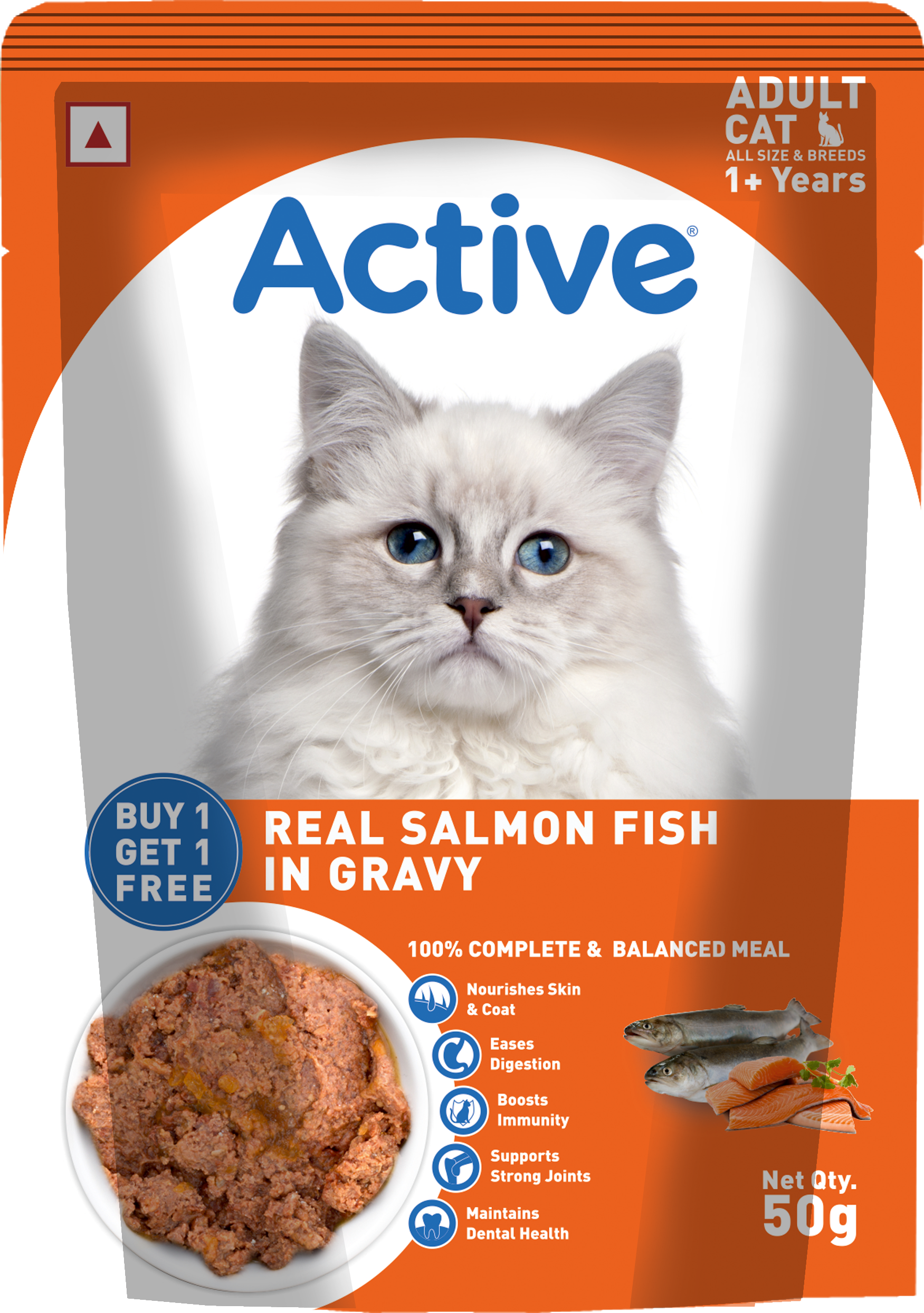 Active Real Salmon Fish in Gravy Adult Cat Wet Food ( Buy 1 Get 1 ) image 10