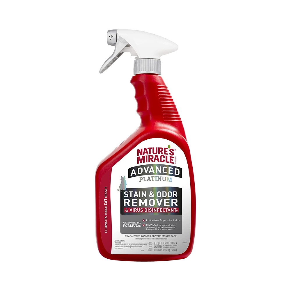 Nature's Miracle JFC Fresh Scented Advanced Platinum Stain and Odor Remover and Virus Disinfectant for Cats image 2