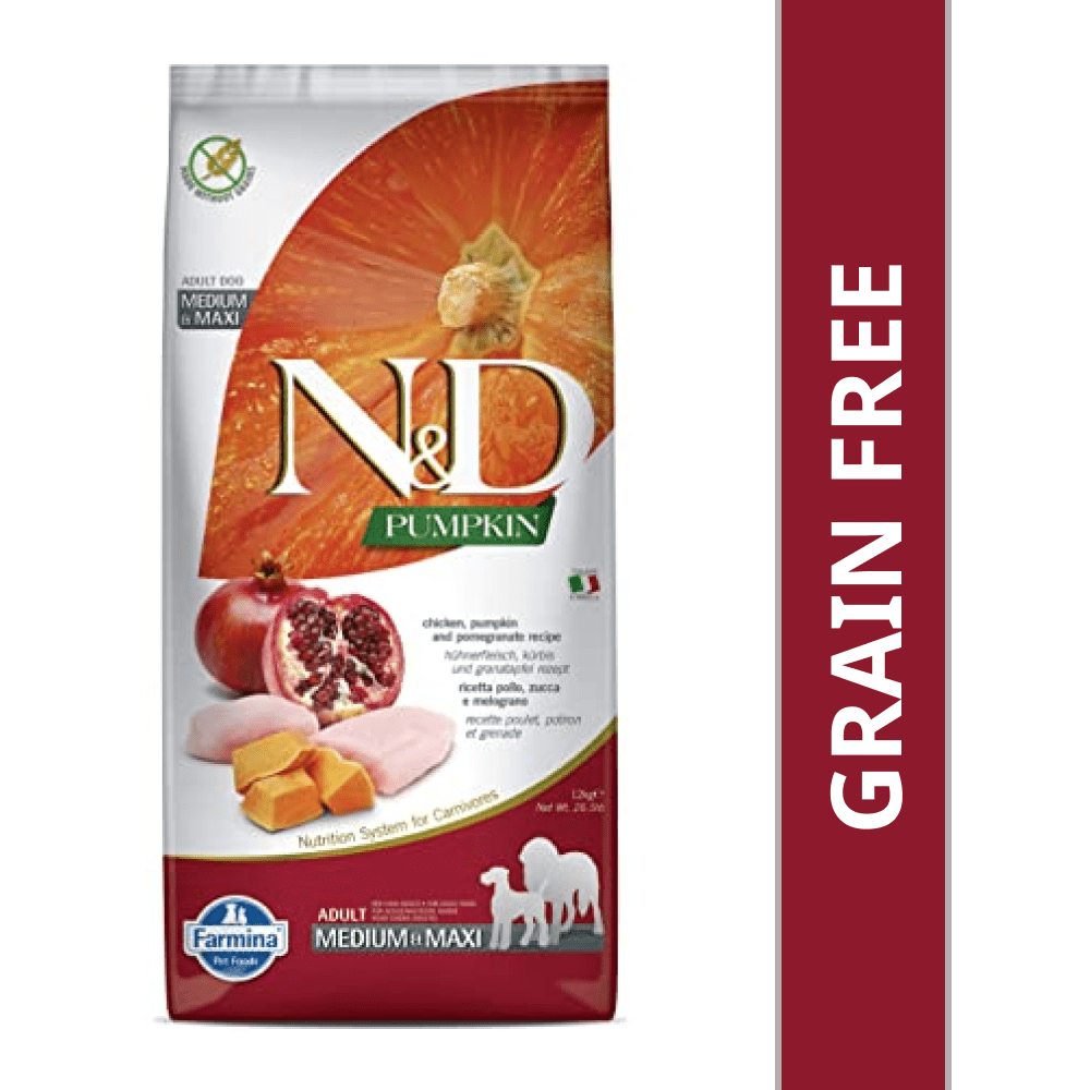 Farmina N&D Pumpkin Chicken & Pomegranate Grain Free Adult Maxi Medium Dog Dry Food image 9