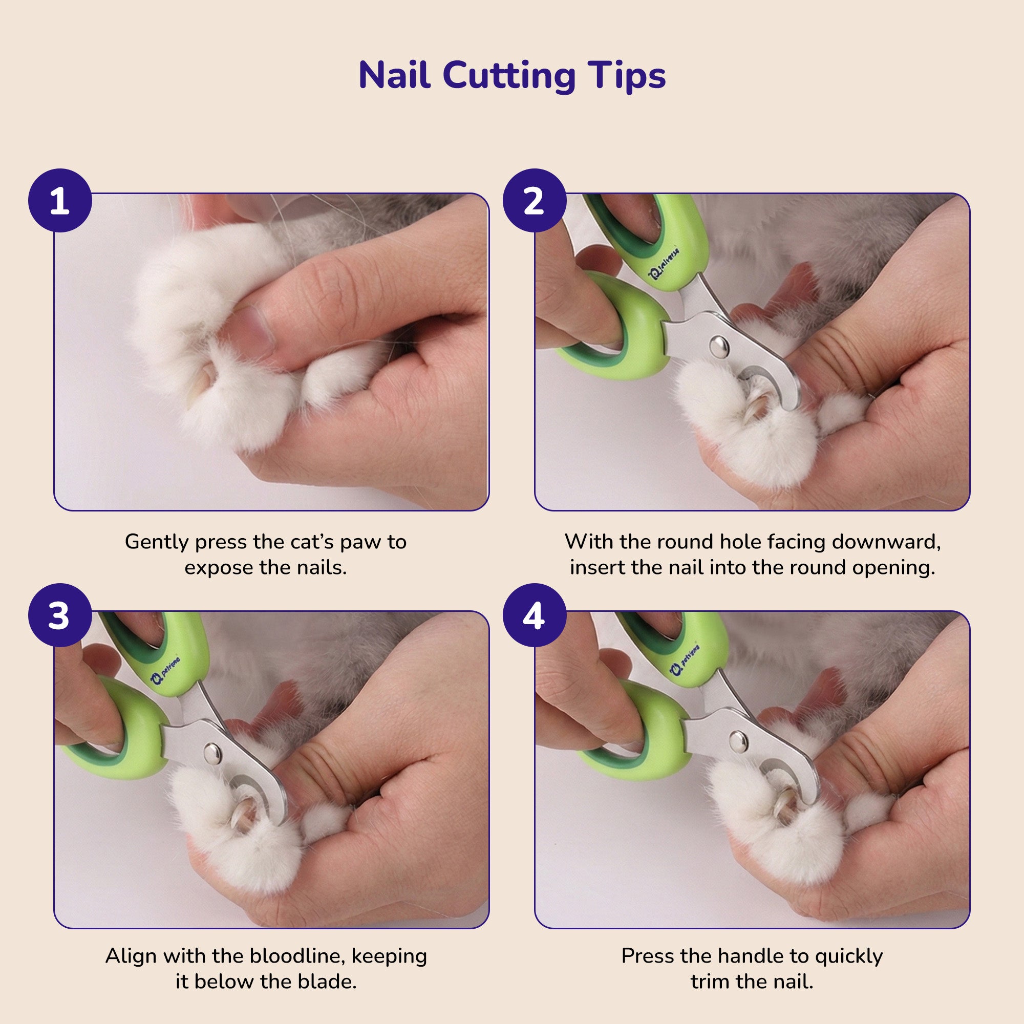 Petverse Built in Safety Guard & Integrated Nail File & Trimmer for Dogs ,Cats & Small Animals image 2