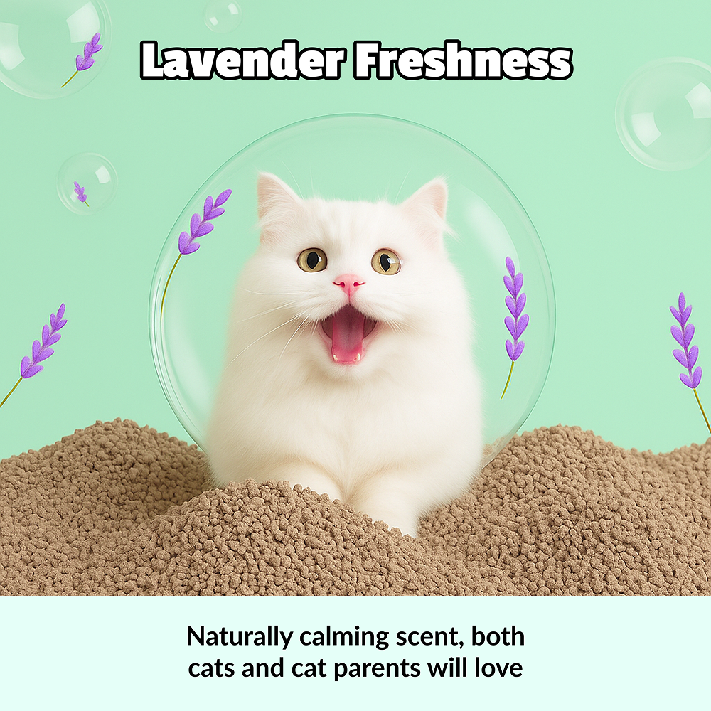 Scoopy Cat Litter | Lavender Scented | 100% Natural Indian Brown Sand image 3