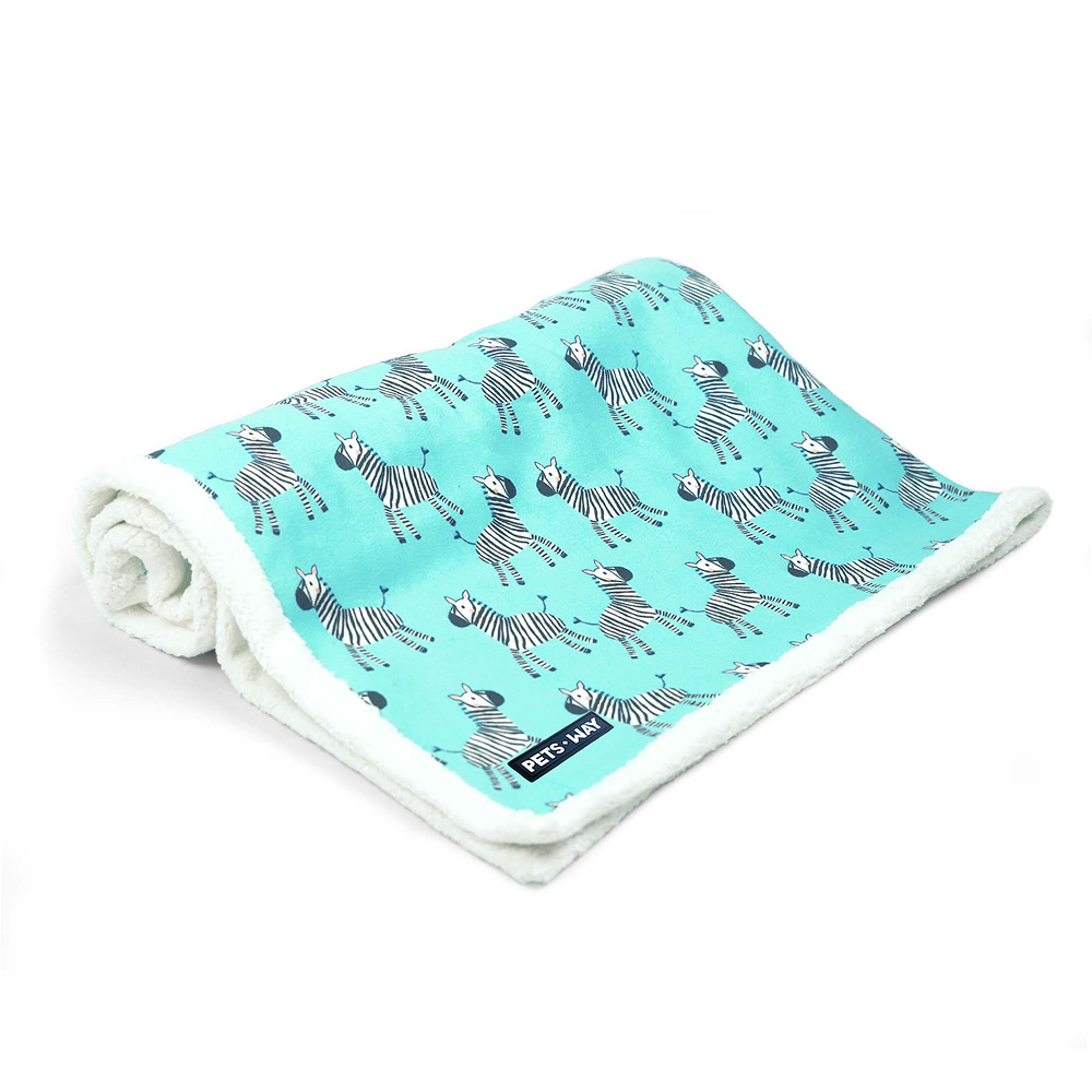 Pets Way Zebra Ultra Soft Winter Blanket for Dogs