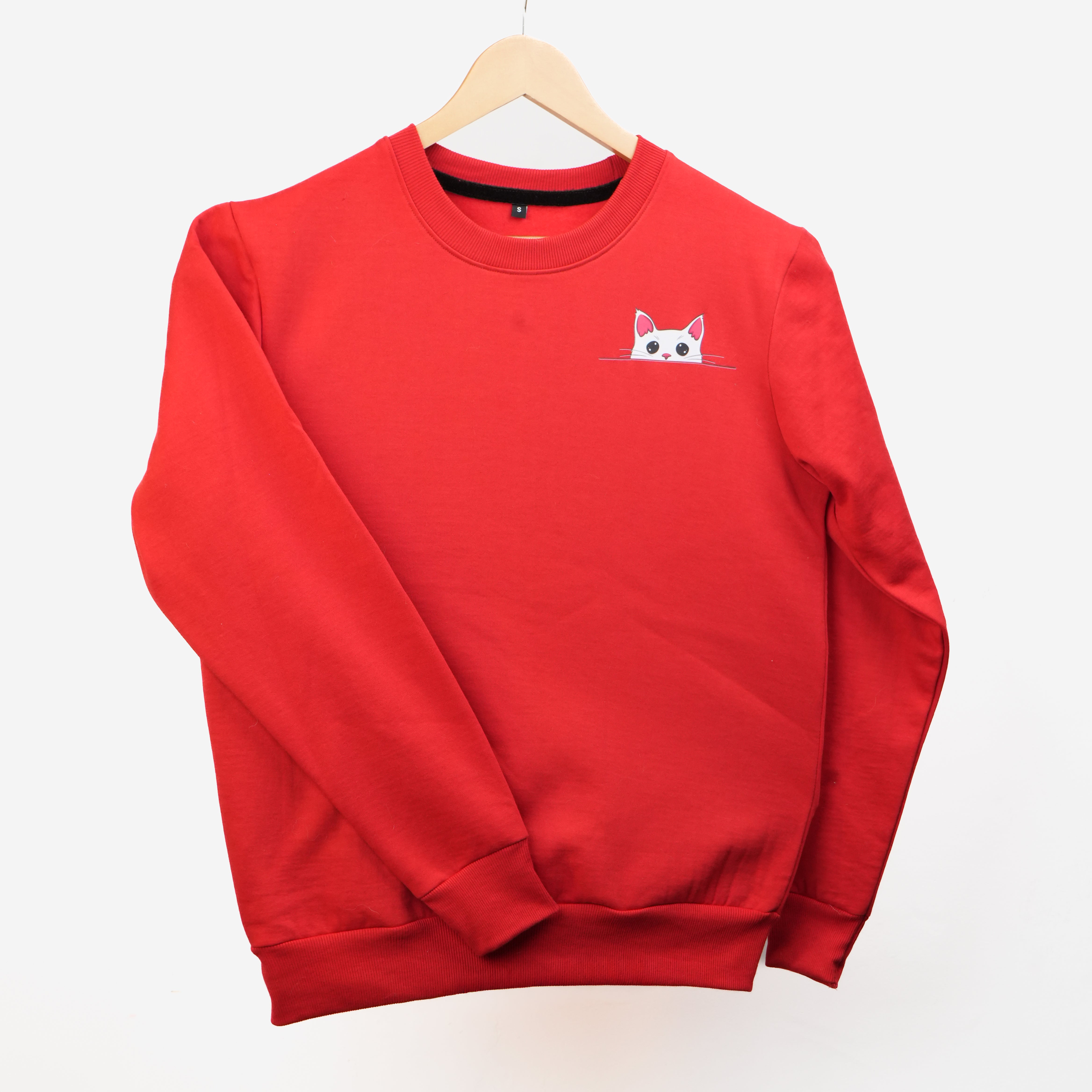 Cat Parent Sweatshirt For Men and Women (Red) image 5