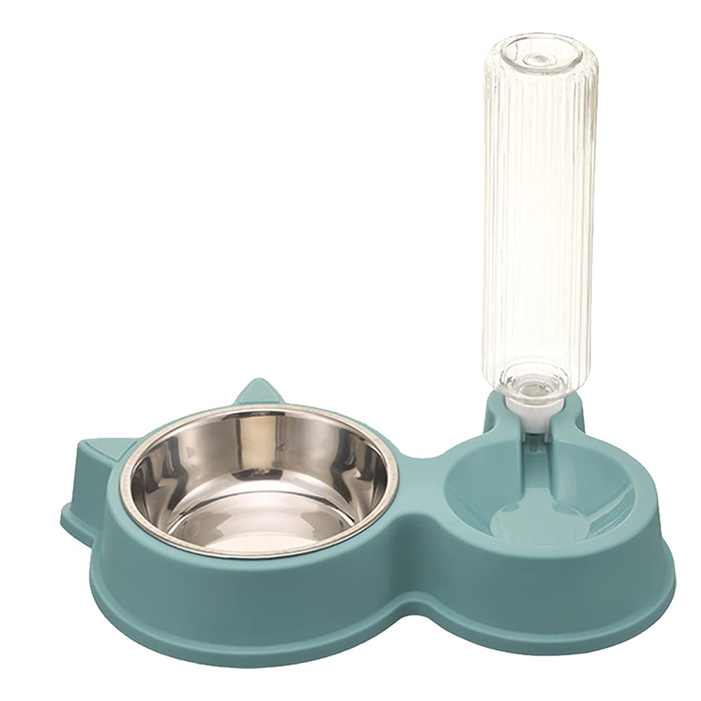 Pet Vogue Slow Feeder No Spill Drinking Water Bowl for Dogs and Cats (Green)