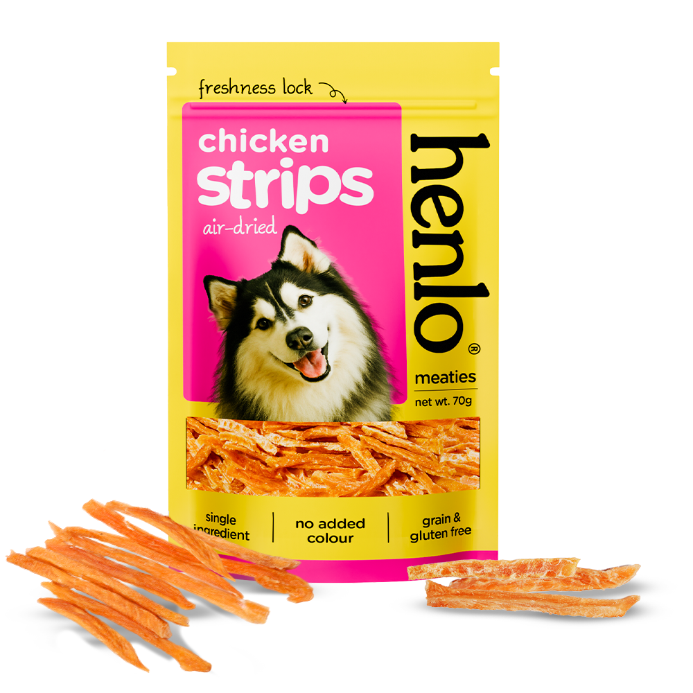 Henlo High Protein Air Dried Chicken Strips Dog Treats image 1