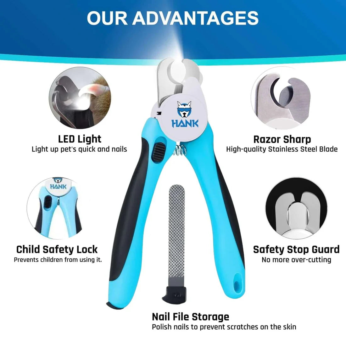 Hank Nail Clipper with Ultra Bright LED Light for Pets image 3