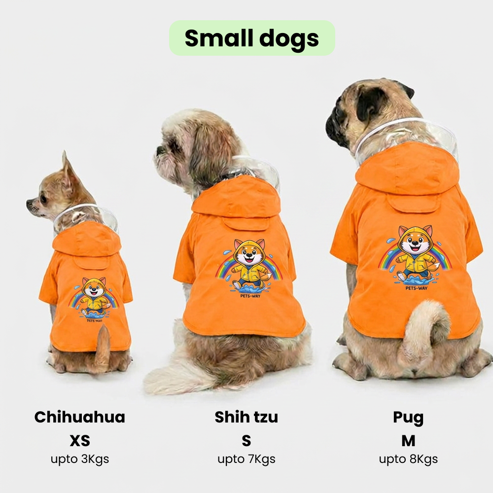 Pets Way Mistiq Orange Rainbhaw Raincoat for Dogs image 9
