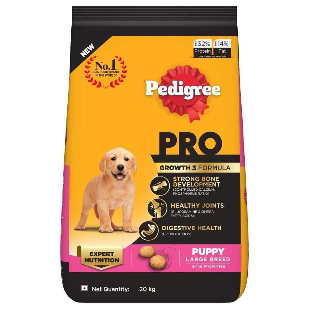Pedigree PRO Expert Nutrition for Large Breed Puppy Dry and Chicken Chunks in Gravy Puppy Wet Food Combo image 2