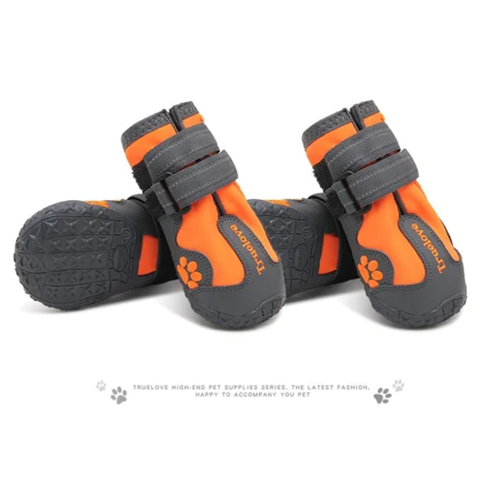 Truelove Waterproof Pet Boots for Dogs (Orange, Set of 4) image 3