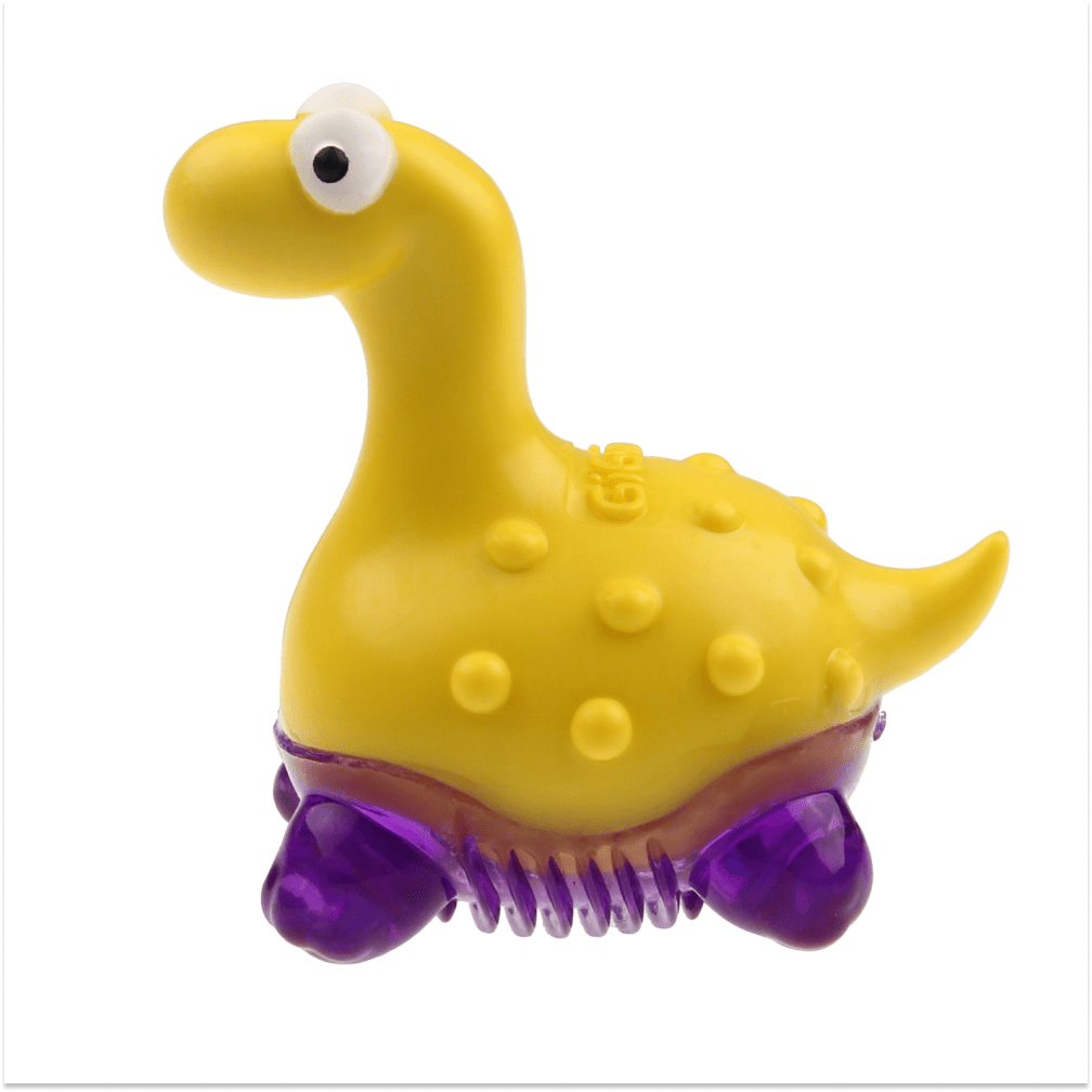GiGwi Suppa Puppa Dino Toy for Dogs (Yellow & Purple) image 3