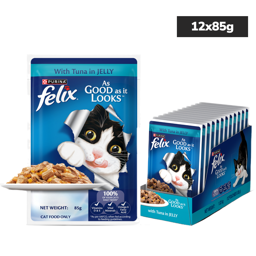 Purina Felix with Tuna in Jelly Adult Complete and Balanced Cat Wet Food image 10
