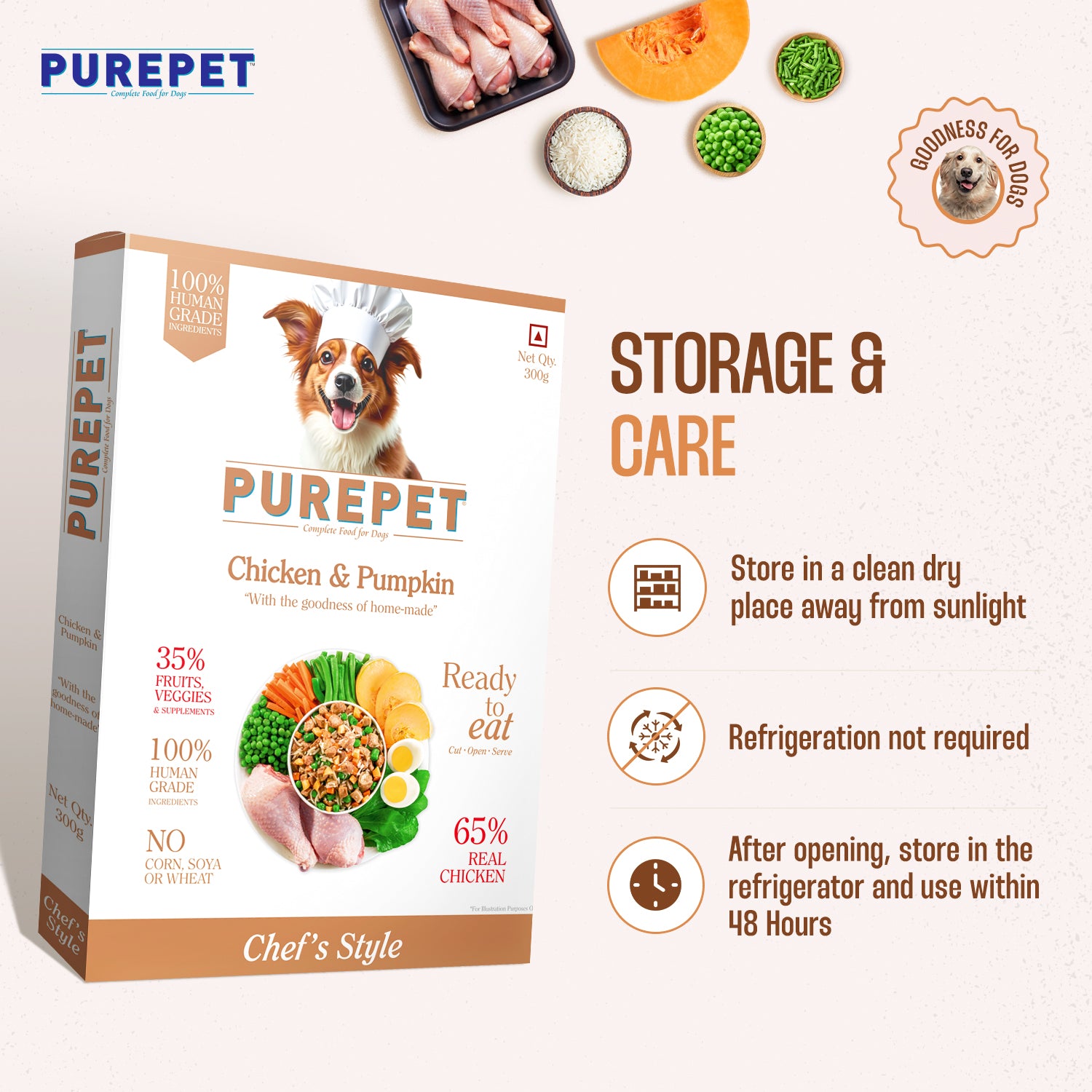Purepet Chicken and Pumpkin Fresh Food for Dogs image 3