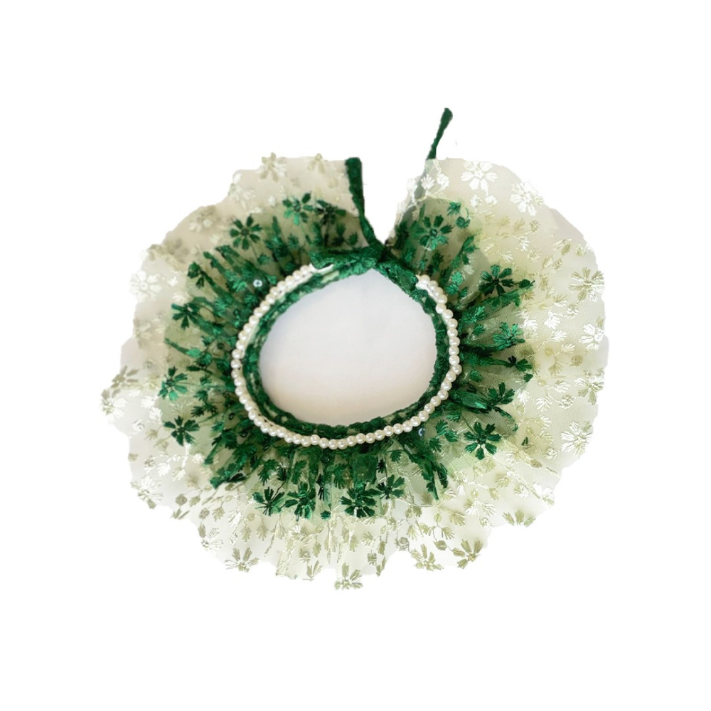 Dogobow Layered Neck Tutu for Dogs and Cats (Green) (Get a Bow Free) image 3