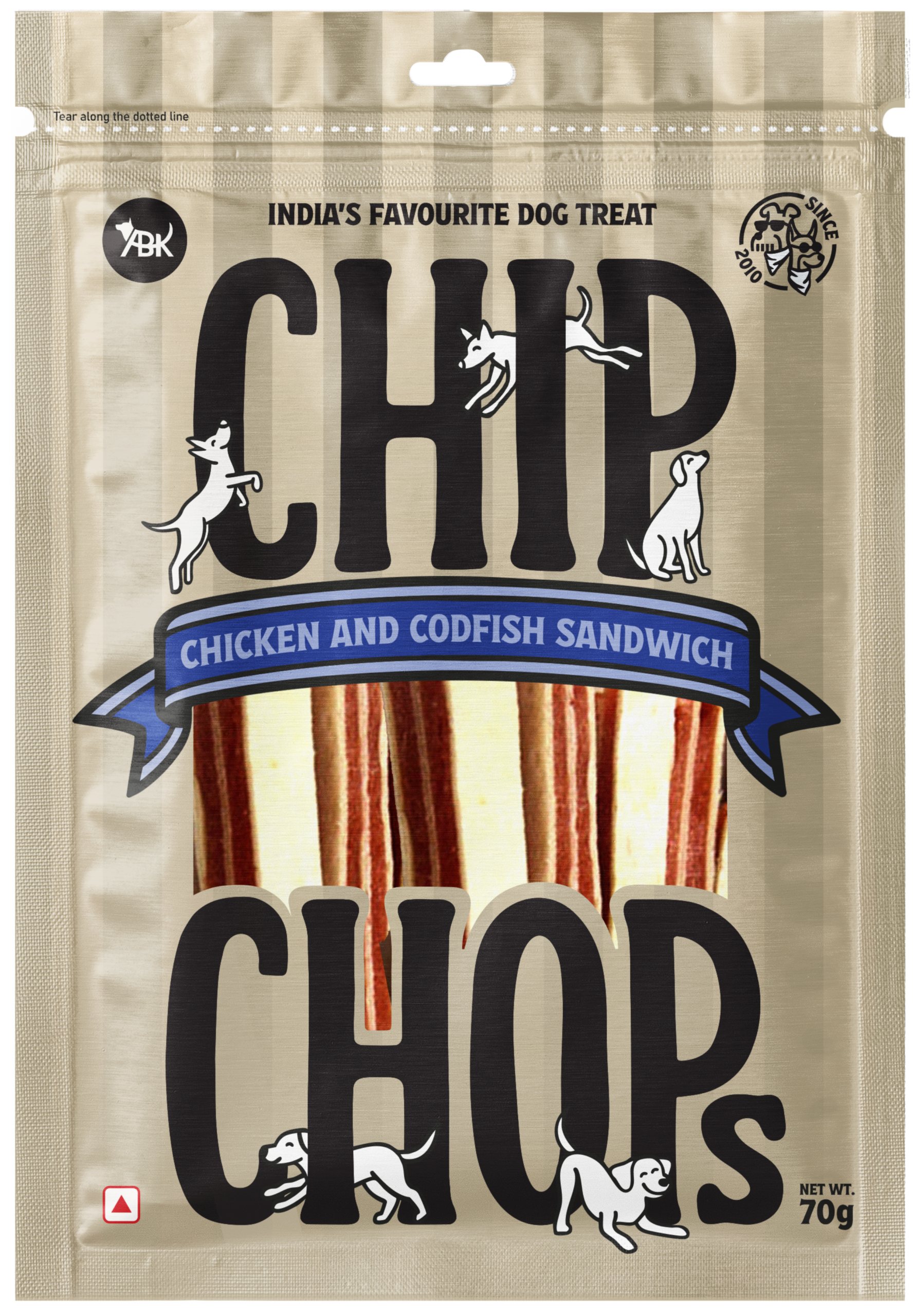 Chip Chops Chicken and Codfish Sandwich Dog Treats image 1