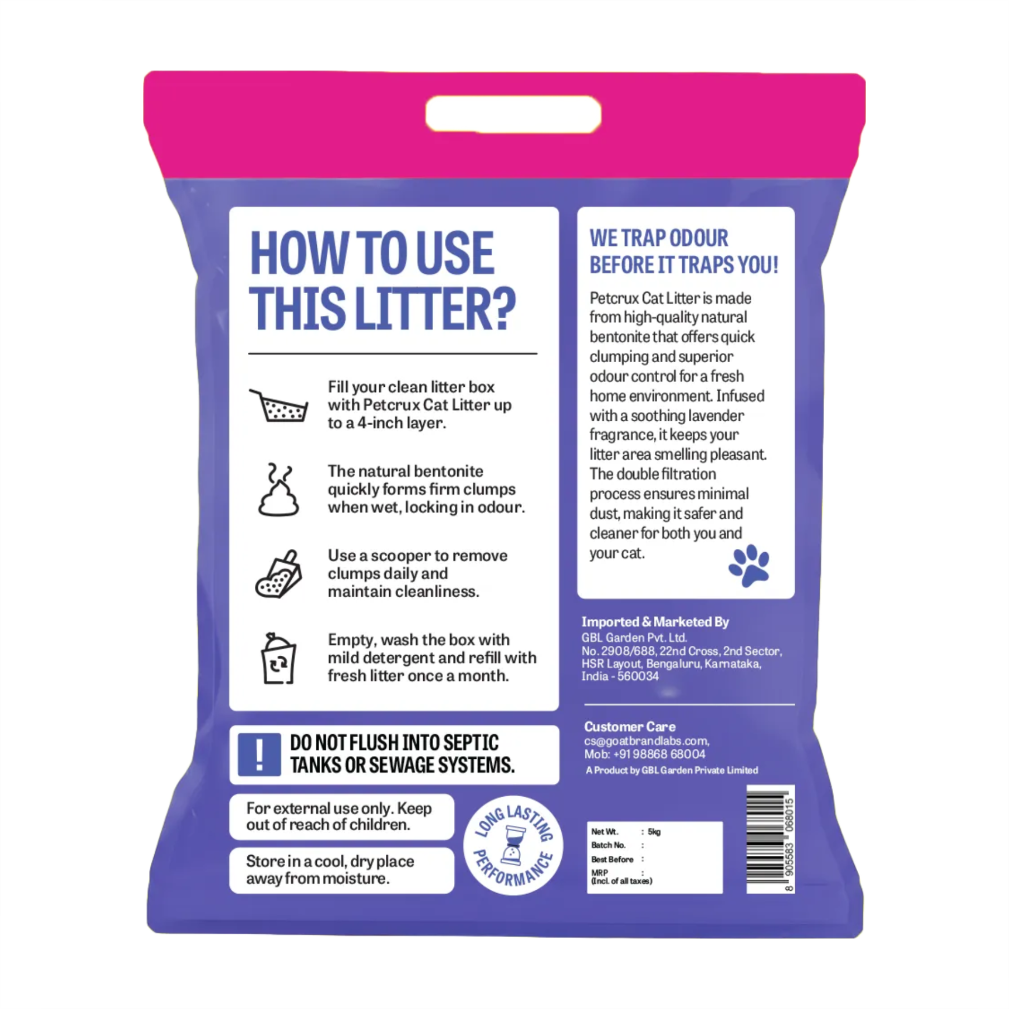 Petcrux Lavender & Lemon Scented Smart Clumping Cat Litter image 5
