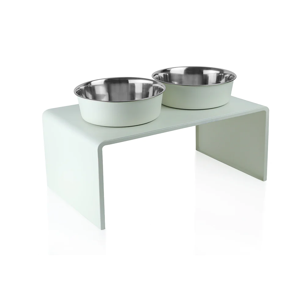 Pawpourri Metal Diner with Magnetic Bowl for Dogs and Cats (White) image 3