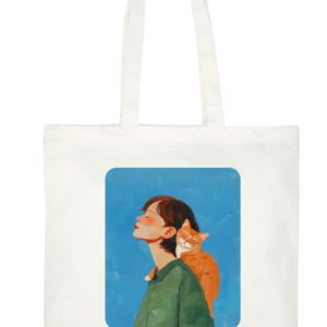 EverythingBoho Cat & Me Large Zipped Tote Bag