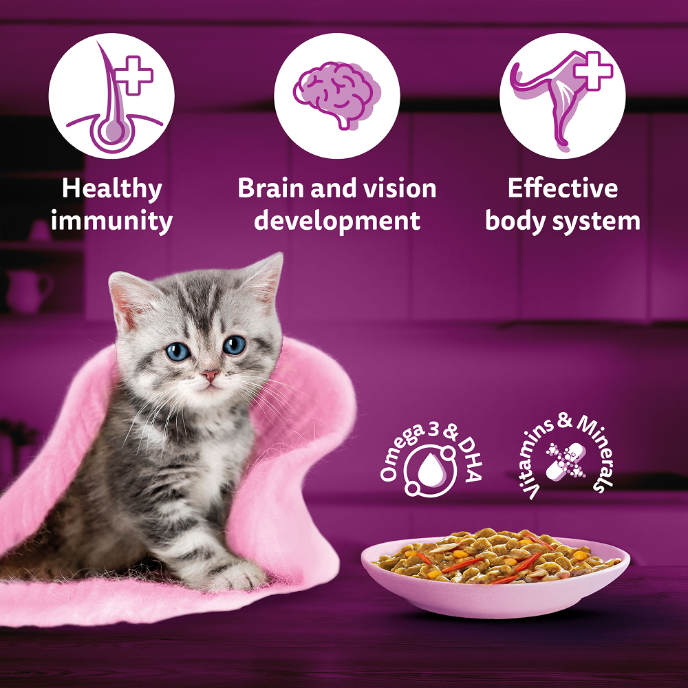 Whiskas Tasty Mix Seafood Cocktail Carrot Gravy Kitten Cat Wet Food image 6