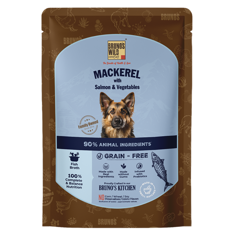 Bruno's Wild Essentials Mackerel with Salmon & Vegetables Dog Wet Food