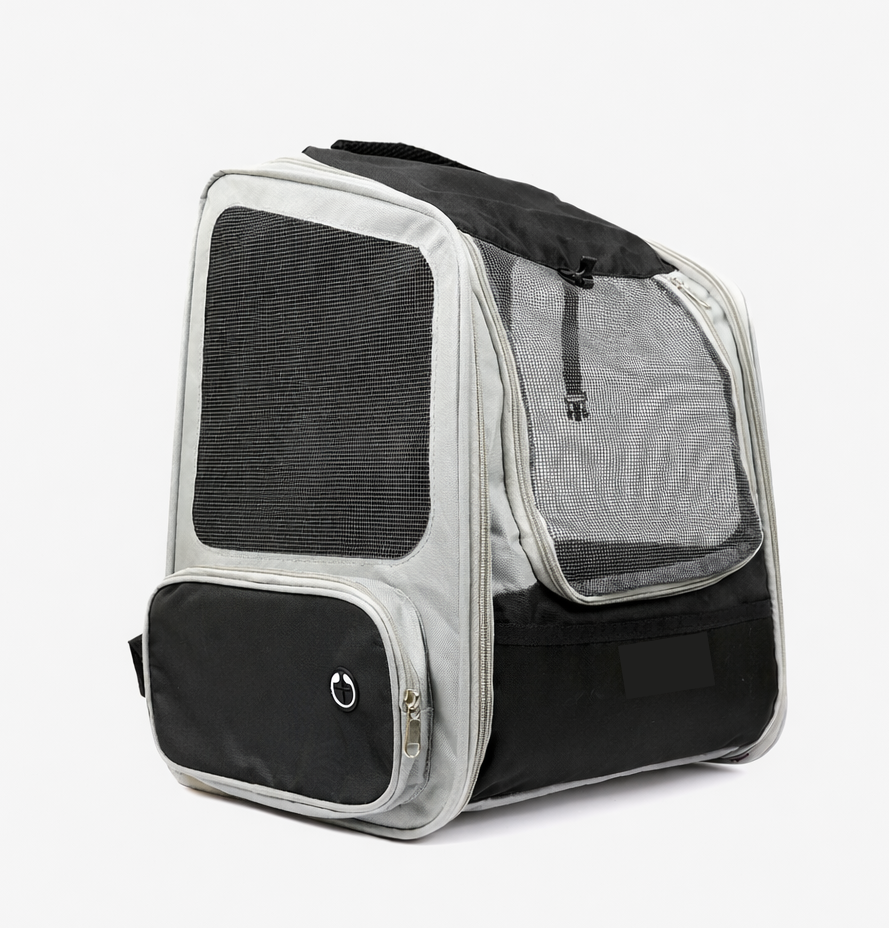 Skatrs Breathable Cat Backpack Carrier Foldable & Ventilated Travel Bag for Adult & Kitten Cats (Black) image 1