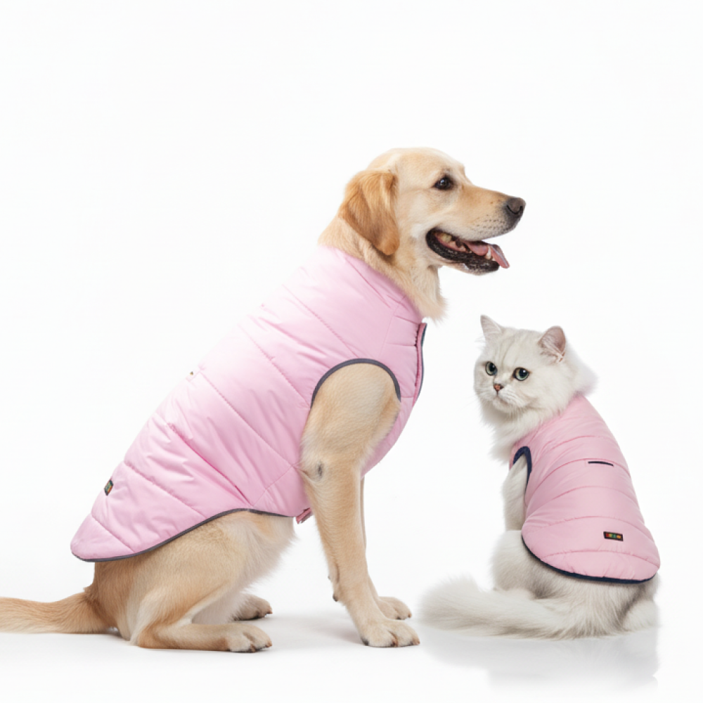 Skatrs Cotton Candy Cuddles Puffer Reversible Jacket for Dogs and Cats
